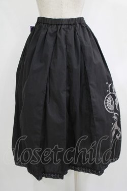 画像3: gouk / サクラリボンブローチ付袴スカート  黒 H-25-11-03-004-GO-SK-KB-ZH
