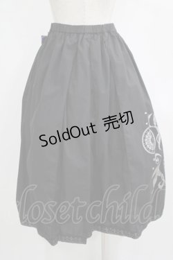 画像3: gouk / サクラリボンブローチ付袴スカート  黒 H-25-11-03-004-GO-SK-KB-ZH