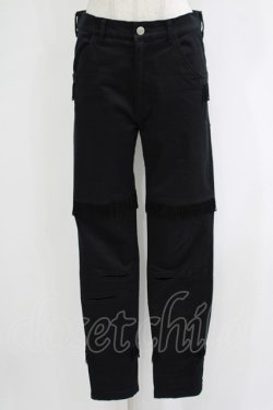 画像1: MILKBOY / フリンジPANTS  黒 H-25-11-03-044-MB-PA-KB-ZH