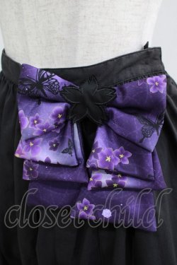 画像4: gouk / サクラリボンブローチ付袴スカート  黒 H-25-11-03-004-GO-SK-KB-ZH