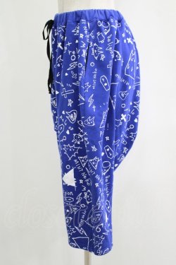 画像2: MINT NeKO / プリントサルエル  ブルー H-25-11-03-045-HN-PA-KB-ZH