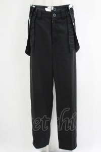 MINT NeKO / サス付センタープレスパンツ  黒 H-25-11-03-046-HN-PA-KB-ZH