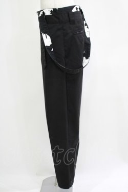 画像2: MINT NeKO / サス付センタープレスパンツ  黒 H-25-11-03-046-HN-PA-KB-ZH