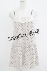 Emily Temple cute / ドットピンタックサロペットパンツ  ピンクベージュ H-25-11-03-047-ET-PA-KB-ZH