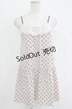 画像1: Emily Temple cute / ドットピンタックサロペットパンツ  ピンクベージュ H-25-11-03-047-ET-PA-KB-ZH