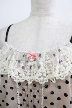 画像4: Emily Temple cute / ドットピンタックサロペットパンツ  ピンクベージュ H-25-11-03-047-ET-PA-KB-ZH