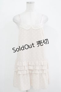 Emily Temple cute / ドットフリルサロペットパンツ  ピンク H-25-11-03-048-ET-PA-KB-ZH