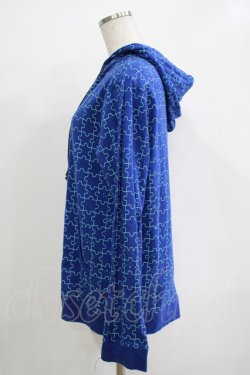 画像2: MINT NeKO / PUZZLE ZIPパーカー  青 H-25-11-03-050-HN-TO-KB-ZH