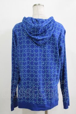 画像3: MINT NeKO / PUZZLE ZIPパーカー  青 H-25-11-03-050-HN-TO-KB-ZH