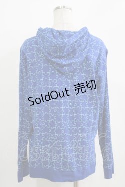 画像3: MINT NeKO / PUZZLE ZIPパーカー  青 H-25-11-03-050-HN-TO-KB-ZH