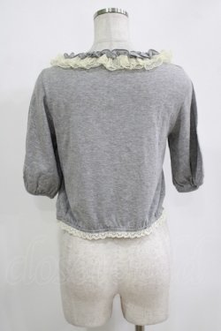 画像3: Emily Temple cute / チュールフリルショートカーディガン  グレー H-25-11-03-052-ET-TO-KB-ZH