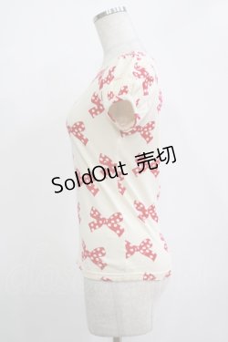 画像2: Emily Temple cute / 水玉リボンパフカットソー  オフ×レッド H-25-11-03-054-ET-TO-KB-ZH