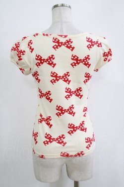 画像3: Emily Temple cute / 水玉リボンパフカットソー  オフ×レッド H-25-11-03-054-ET-TO-KB-ZH