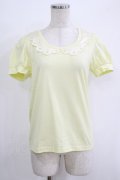 Emily Temple cute / スカラップカラーカットソー  イエロー H-25-11-03-055-ET-TO-KB-ZH