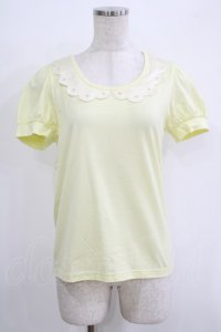Emily Temple cute / スカラップカラーカットソー  イエロー H-25-11-03-055-ET-TO-KB-ZH