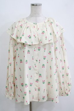 画像1: Candy Stripper / CHULIP VOLUME COLLARブラウス F アイボリー H-25-11-03-058-PU-BL-KB-ZH