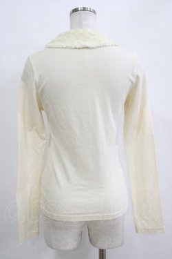 画像3: Emily Temple cute / ファーカラーカットソー  アイボリー H-25-11-03-062-ET-TO-KB-ZH