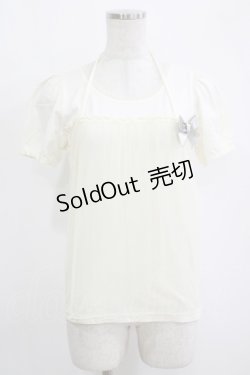 画像1: Emily Temple cute / レイヤード風チュール重ねカットソー  オフ H-25-11-03-063-ET-TO-KB-ZH