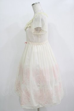 画像2: Emily Temple cute / ラメプリントジョーゼットワンピース  オフ×ピンク H-25-11-03-006-ET-OP-KB-ZH