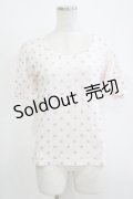 Emily Temple cute / ラメドットリボンカットソー  ピンク H-25-11-03-065-ET-TO-KB-ZH