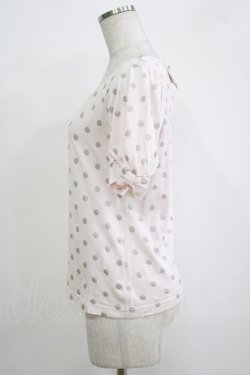 画像2: Emily Temple cute / ラメドットリボンカットソー  ピンク H-25-11-03-065-ET-TO-KB-ZH