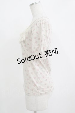 画像2: Emily Temple cute / チュールフリルカットソー  フラワープリント/ベージュ H-25-11-03-067-ET-TO-KB-ZH