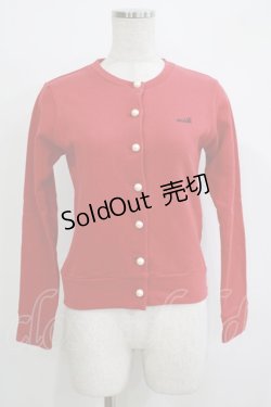 画像1: MILK / パールボタンカーディガン  赤 H-25-11-03-068-ML-TO-KB-ZH