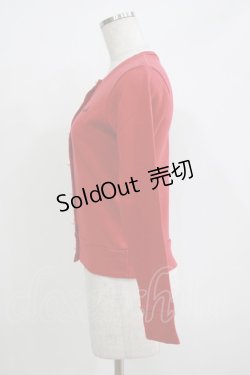 画像2: MILK / パールボタンカーディガン  赤 H-25-11-03-068-ML-TO-KB-ZH