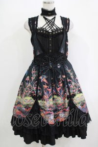 Ozz oneste / チョーカー風ホルター和柄ジャンパースカート  黒 H-25-11-03-007-OO-OP-KB-ZH