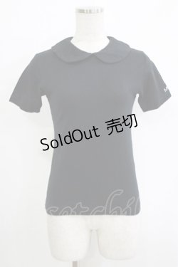 画像1: MILK / 丸衿半袖カットソー  ブラック H-25-11-03-072-ML-TO-KB-ZH