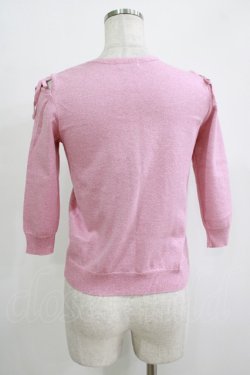 画像3: MILK / ショルダーリボンラメカーディガン  ピンク H-25-11-03-073-ML-TO-KB-ZH