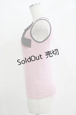 画像2: 【SALE】MILK / ラメリボンタンク  ピンク×ブラック H-25-11-03-077-ML-TO-KB-ZT369