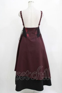 画像3: Ozz conte / サス付ナポレオン風レイヤードスカート  ボルドー×ブラック H-25-11-03-001-OO-SK-KB-ZH