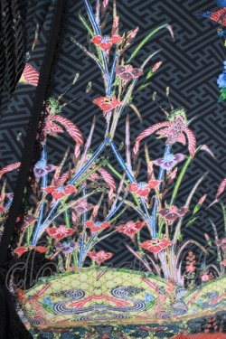 画像5: Ozz oneste / チョーカー風ホルター和柄ジャンパースカート  黒 H-25-11-03-007-OO-OP-KB-ZH