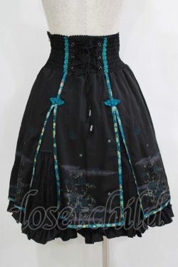 画像3: Ozz oneste / 和チャイナレイヤードスカート  黒×緑 H-25-11-03-014-OO-SK-KB-ZH