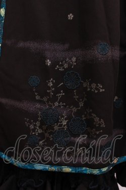 画像5: Ozz oneste / 和チャイナレイヤードスカート  黒×緑 H-25-11-03-014-OO-SK-KB-ZH