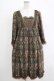 画像1: OZZ ANGELO / ヨーク切替総柄ワンピース  カーキ H-25-11-03-016-OO-OP-KB-ZH (1)