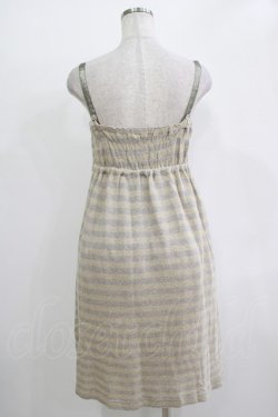 画像3: Emily Temple cute / ラメボーダーノースリーブワンピース  ベージュ H-25-11-03-017-ET-OP-KB-ZH