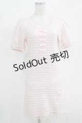 Emily Temple cute / リボンボーダーワンピース  ピンク H-25-11-03-019-ET-OP-KB-ZH