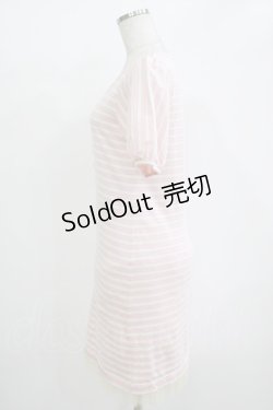 画像2: Emily Temple cute / リボンボーダーワンピース  ピンク H-25-11-03-019-ET-OP-KB-ZH