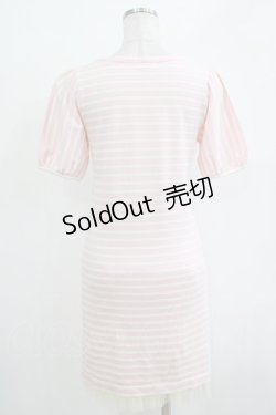 画像3: Emily Temple cute / リボンボーダーワンピース  ピンク H-25-11-03-019-ET-OP-KB-ZH