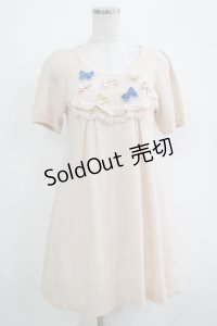 Emily Temple cute / リボンニットワンピース  ピンク H-25-11-03-021-ET-OP-KB-ZH