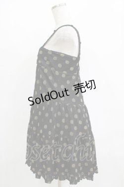 画像2: Emily Temple cute / ラメドットティアードノースリーブワンピース  ブラック×ゴールドドット H-25-11-03-022-ET-OP-KB-ZH