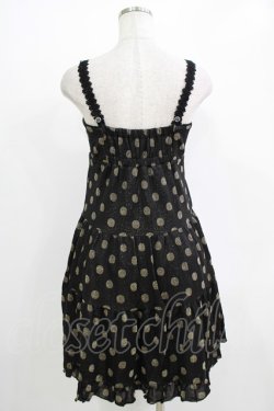 画像3: Emily Temple cute / ラメドットティアードノースリーブワンピース  ブラック×ゴールドドット H-25-11-03-022-ET-OP-KB-ZH