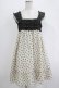 画像1: Emily Temple cute / リボンフロッキー水玉フリルノースリーブワンピース  アイボリー×ブラック H-25-11-03-023-ET-OP-KB-ZH (1)