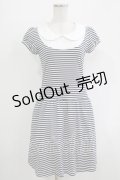 MILK / ラウンドカラーカットドレス  ネイビーボーダー H-25-11-03-025-ML-OP-KB-ZH