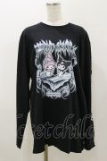 QOOZA / マイメロディ＆クロミコラボ L/S TEE  ブラック H-25-11-04-057-PU-TO-KB-ZH