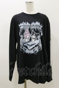 QOOZA / マイメロディ＆クロミコラボ L/S TEE  ブラック H-25-11-04-057-PU-TO-KB-ZH