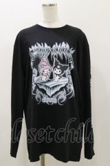QOOZA / マイメロディ＆クロミコラボ L/S TEE  ブラック H-25-11-04-058-PU-TO-KB-ZH