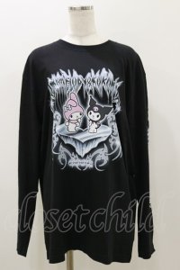 QOOZA / マイメロディ＆クロミコラボ L/S TEE  ブラック H-25-11-04-058-PU-TO-KB-ZH
